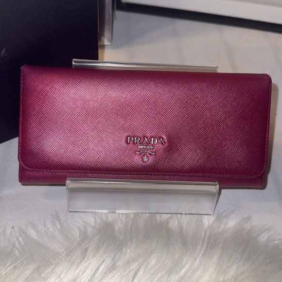 PRADA Saffiano Leather Long Bifold Wallet EUC - Picture 3 of 17